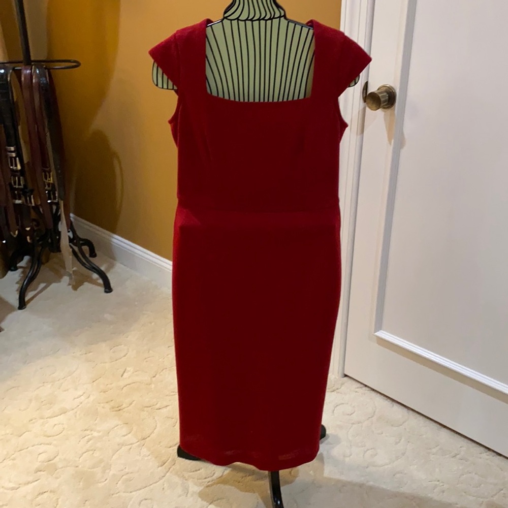 Red Phase Eight Midi Dress